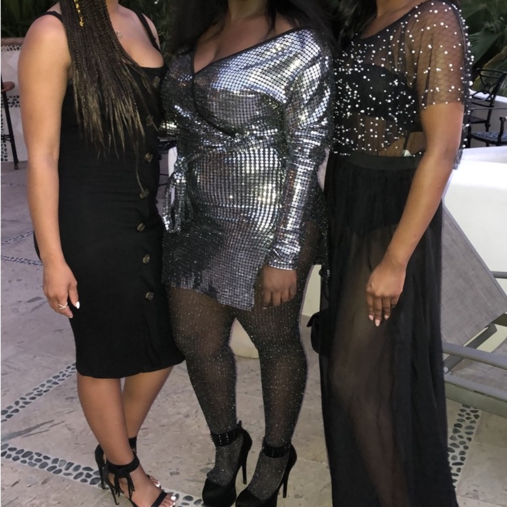 Silver Sequin Dress